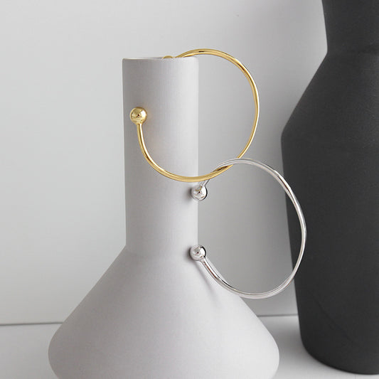 Jazmine, 925 Sterling Silver Open Bangle