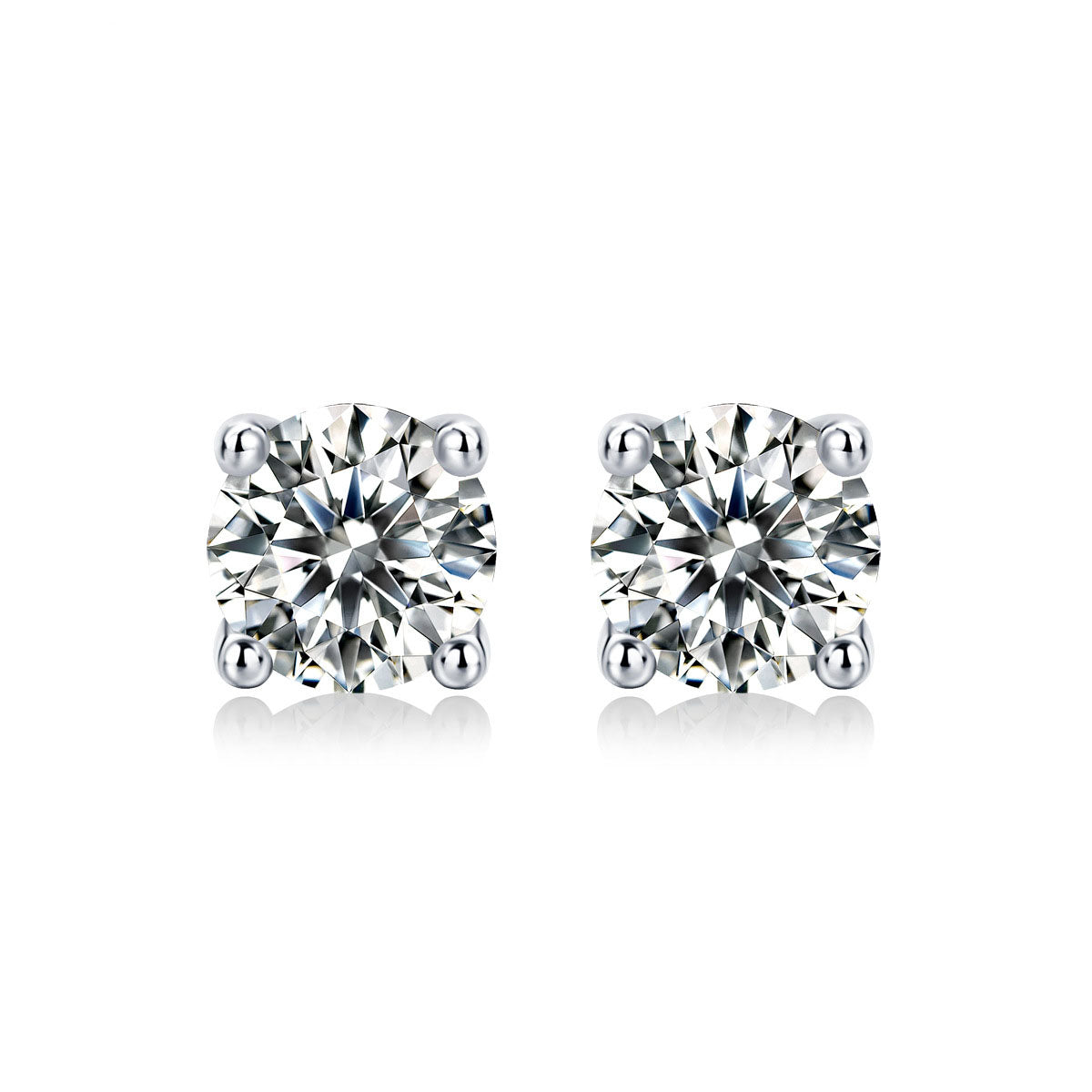 Gypsy Moissanite 925 Sterling Silver Stud Earrings