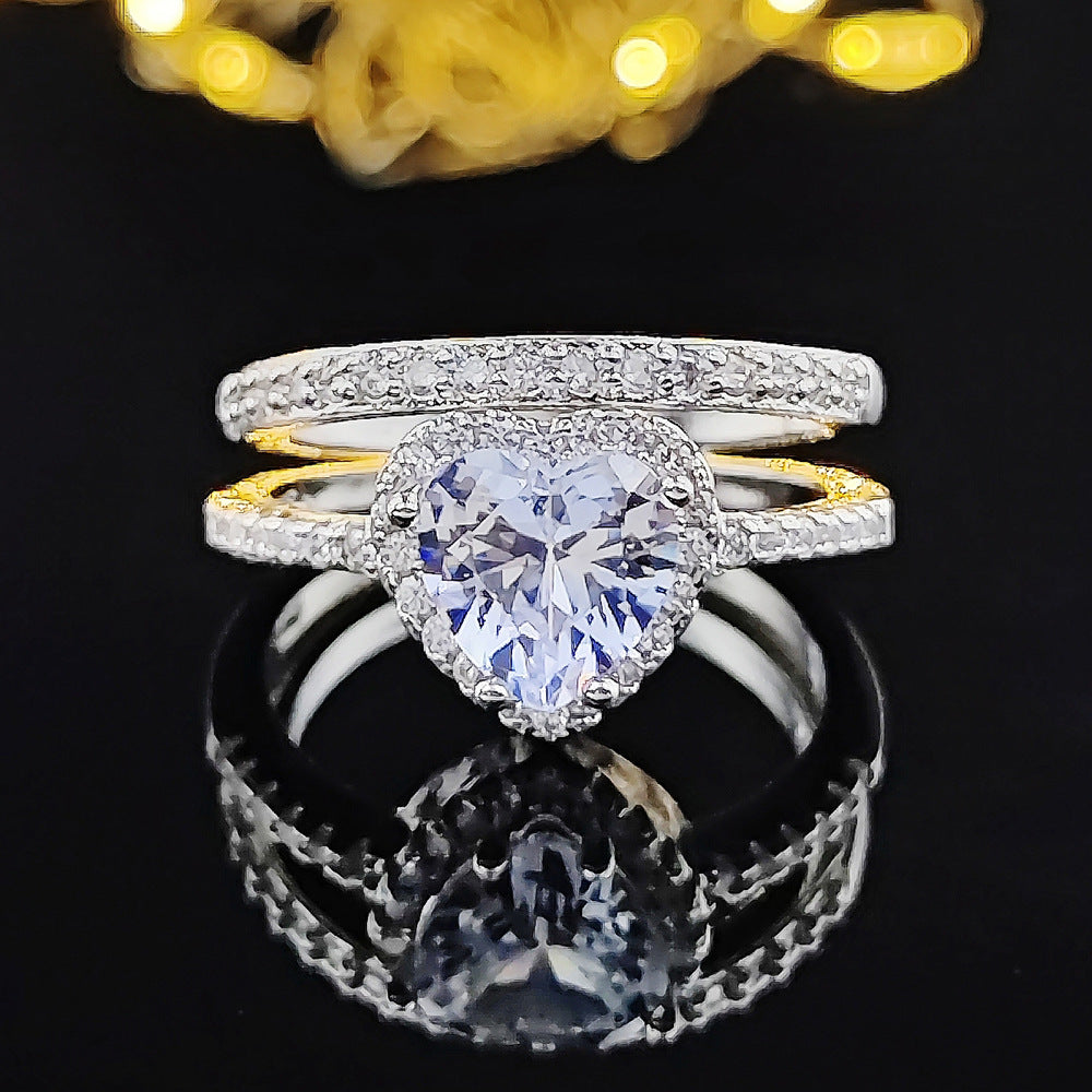 Alice, 925 Sterling Silver Heart Ring