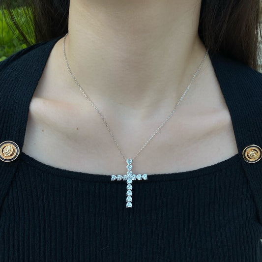 Ada, 925 Sterling Cross Pendant & Necklace